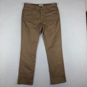 SPOKE Pants Mens 36x31 Tan Brown Build C Slim Straight Fives Button Fly Khakis